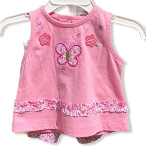 NWT 12 Mo Agabang Pink Floral Tee & Shorts Set‎